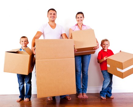 Professional team handling office relocation