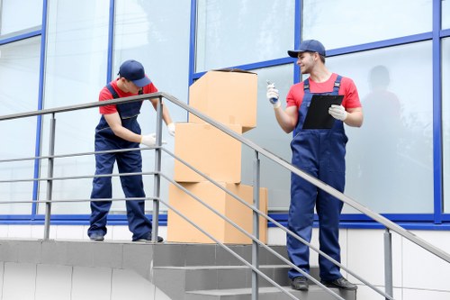 Professional removalists packing items